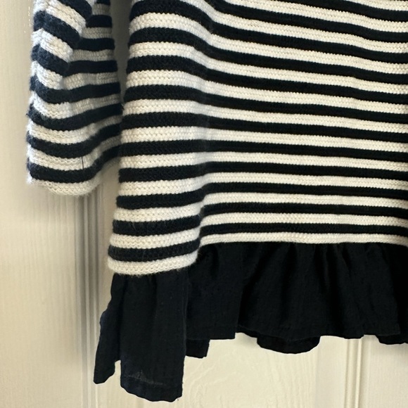 Vineyard Vines Black & White Striped Peplum Top – Size XS - Picture 3 of 4